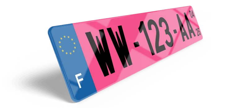 Photo réelle – Plaque WW provisoire